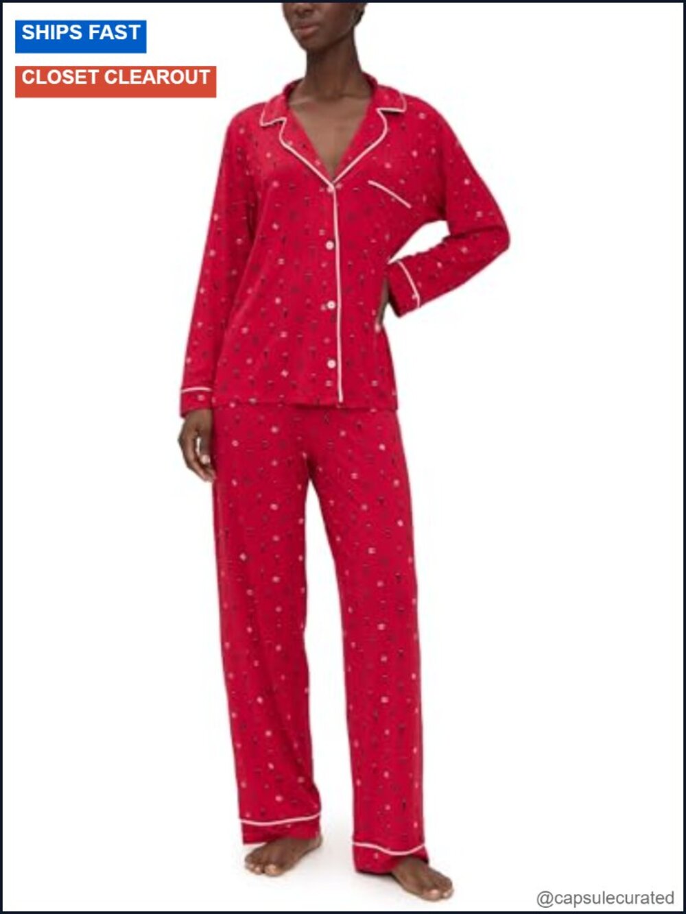 Long PJ Set with Notched Lapels